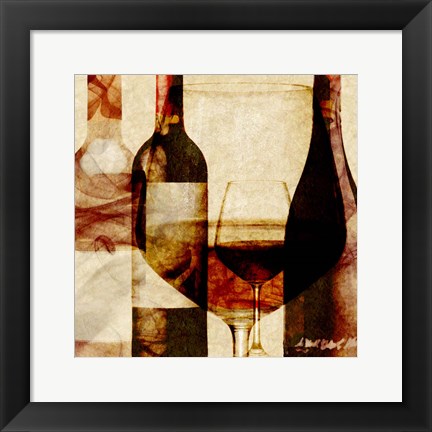 Framed Smokey Wine II Print