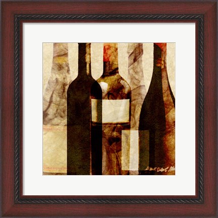 Framed Smokey Wine IV Print