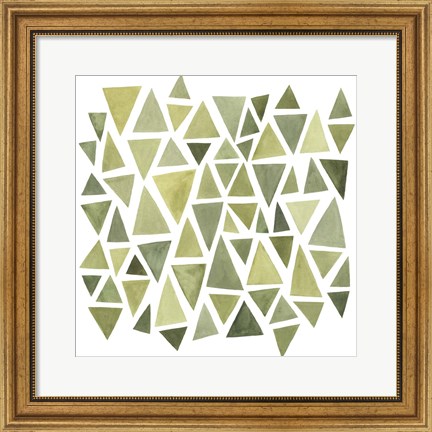 Framed Celadon Geometry II Print