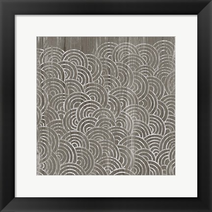 Framed Weathered Wood Patterns I Print