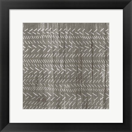 Framed Weathered Wood Patterns II Print