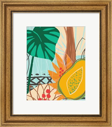 Framed Graphic Jungle I Print