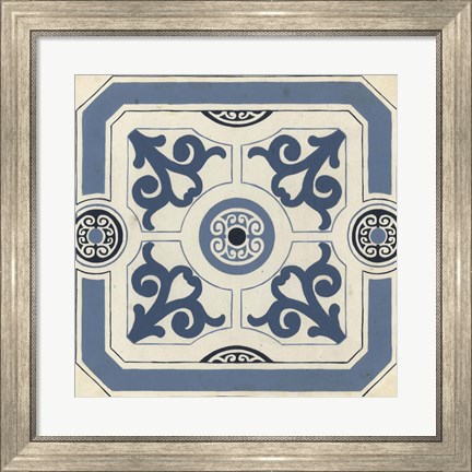 Framed Indigo Motif III Print