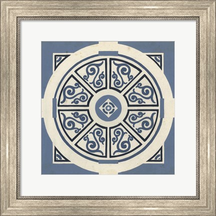 Framed Indigo Motif VIII Print