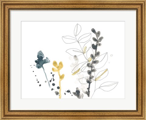 Framed Navy Garden Inspiration VIII Print