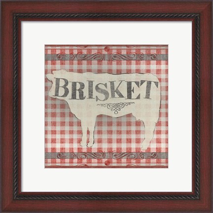 Framed Gingham BBQ II Print