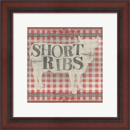 Framed Gingham BBQ III Print