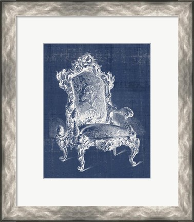 Framed Antique Chair Blueprint II Print