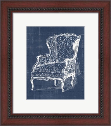 Framed Antique Chair Blueprint III Print