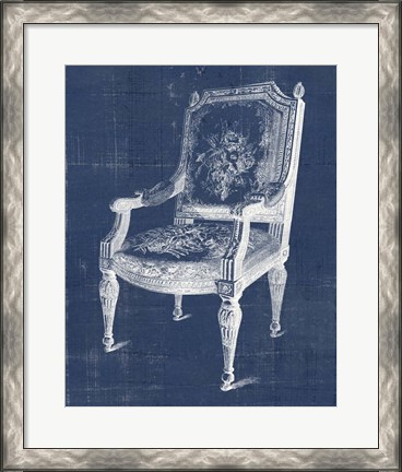 Framed Antique Chair Blueprint IV Print