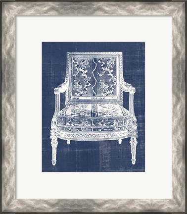 Framed Antique Chair Blueprint VI Print