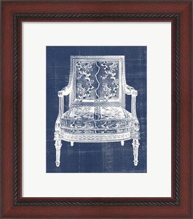 Framed Antique Chair Blueprint VI Print