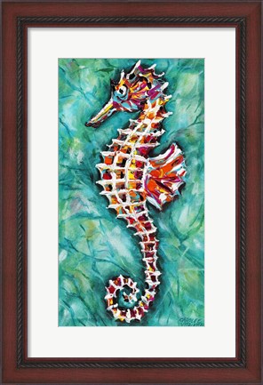 Framed Radiant Seahorse II Print