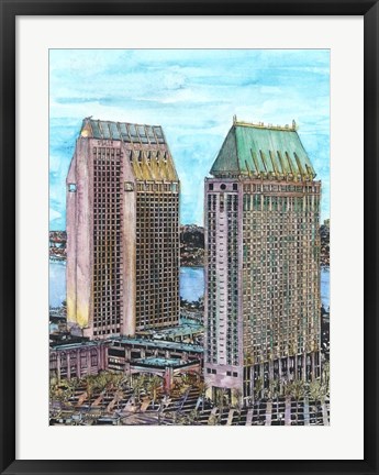 Framed US Cityscape-San Diego Print