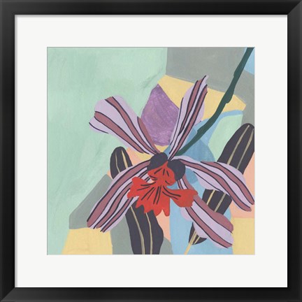 Framed Corner Flower II Print