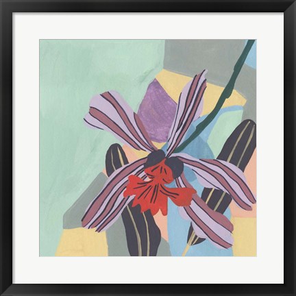 Framed Corner Flower II Print