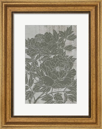 Framed Blooming Peony I Print
