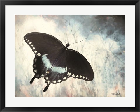 Framed Teal Butterfly I Print