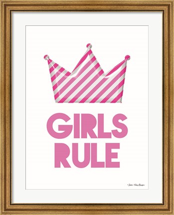 Framed Girls Rule Print