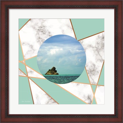 Framed Marble Polygonal Island Print