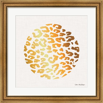 Framed Gold Leopard Print