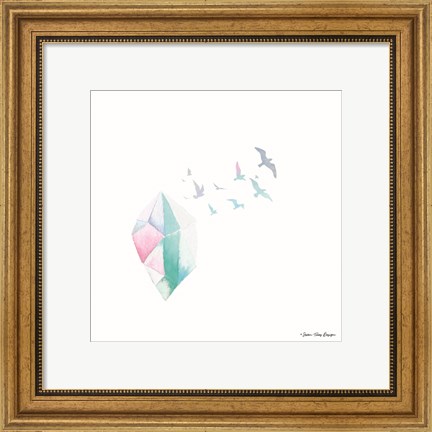 Framed Crystal Birds I Print