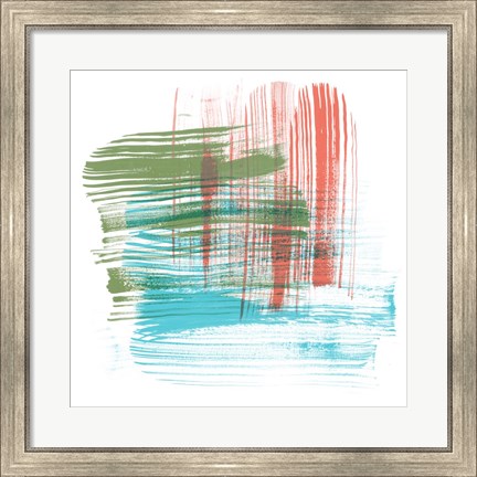 Framed Color Swipe I Print