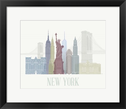 Framed New York Skyline Print