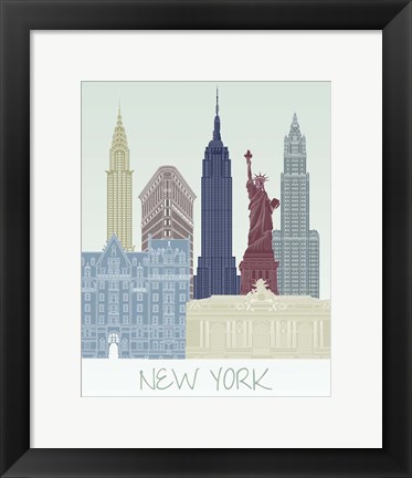 Framed New York Skyline Print