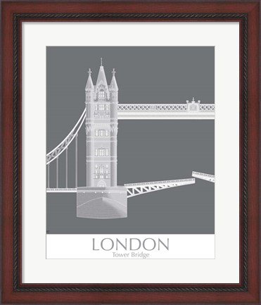 Framed London Tower Bridge Monochrome Print