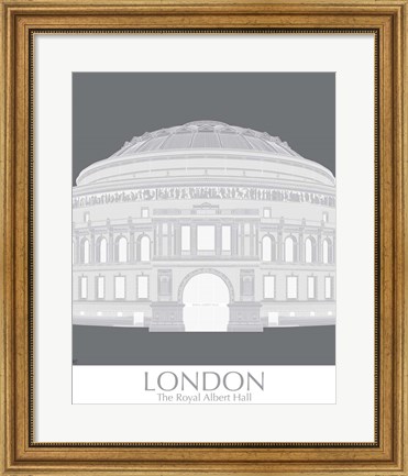 Framed London Albert Hall Monochrome Print