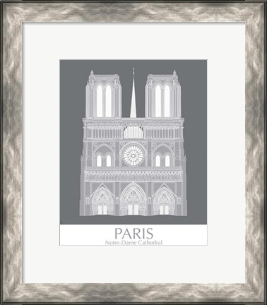 Framed Paris Notre Dame Monochrome Print