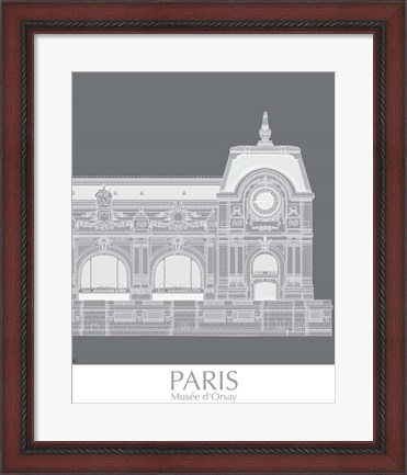 Framed Paris Musee Dorsay Monochrome Print