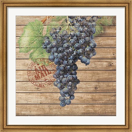 Framed Grape Crate I Print