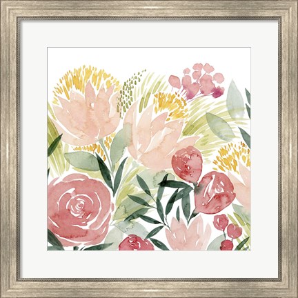 Framed Sunkissed Posies I Print