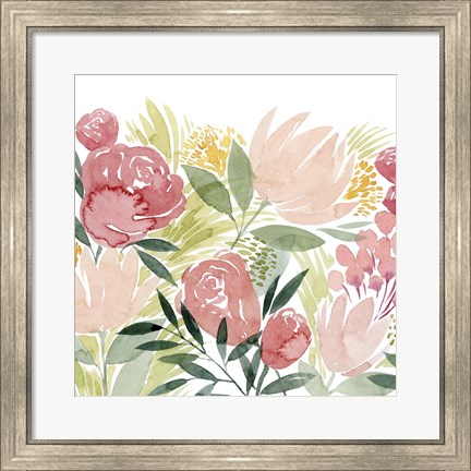 Framed Sunkissed Posies II Print