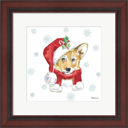 Framed Holiday Paws VIII Print