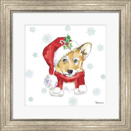 Framed Holiday Paws VIII Print