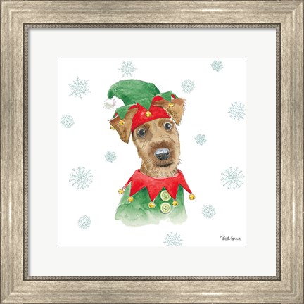 Framed Holiday Paws VII Print