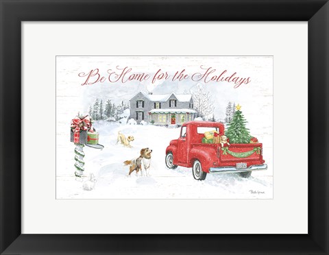 Framed Farmhouse Holidays VI Print