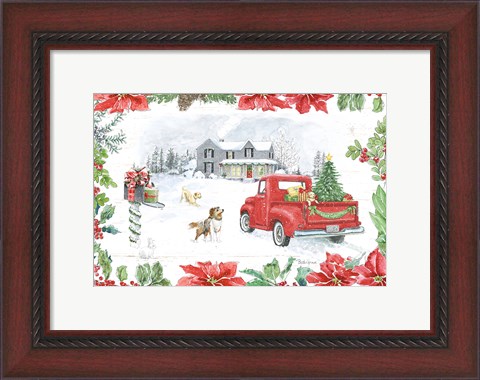 Framed Farmhouse Holidays II Print