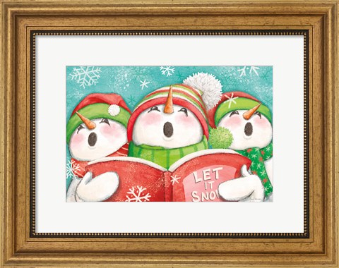 Framed Let it Snow IV Eyes Open Print