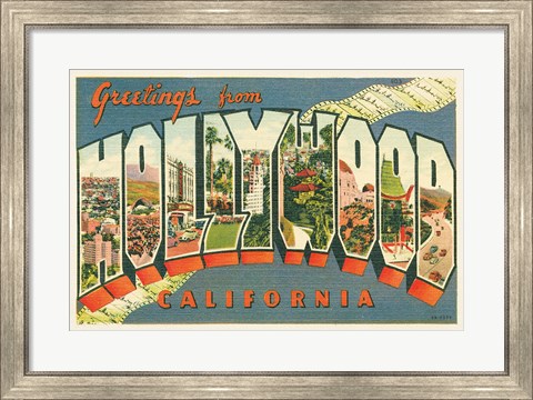 Framed Greetings from Hollywood v2 Print