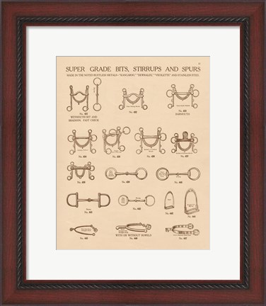 Framed Equine Riding Gear I v2 Print