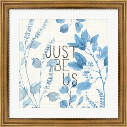 Framed Mixed Greens LXV Blue Print