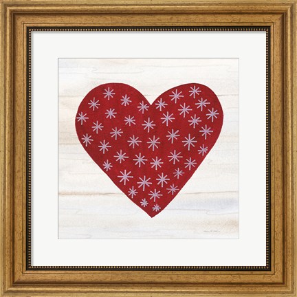 Framed Rustic Valentine Heart II Print