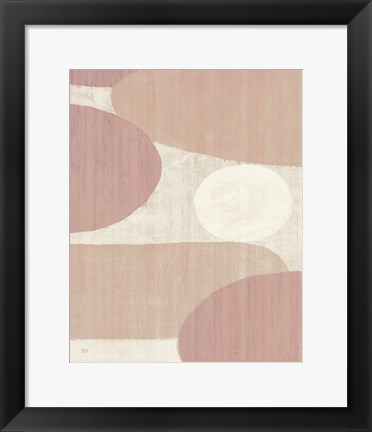 Framed Costa del Sol I Blush Print