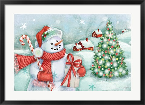 Framed Classic Snowmen I Print