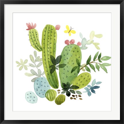 Framed Happy Cactus III Print