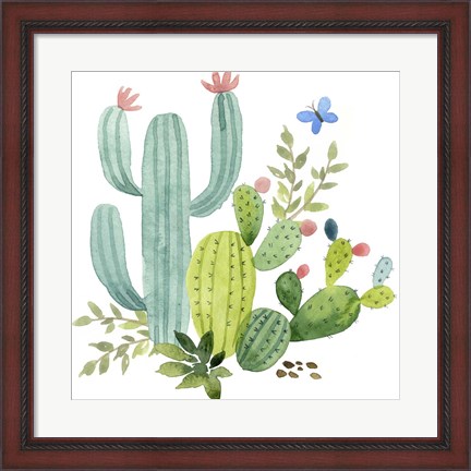 Framed Happy Cactus IV Print